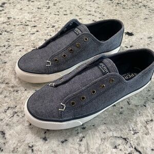 Sperry denim canvas boat shoes women’s size 7.5